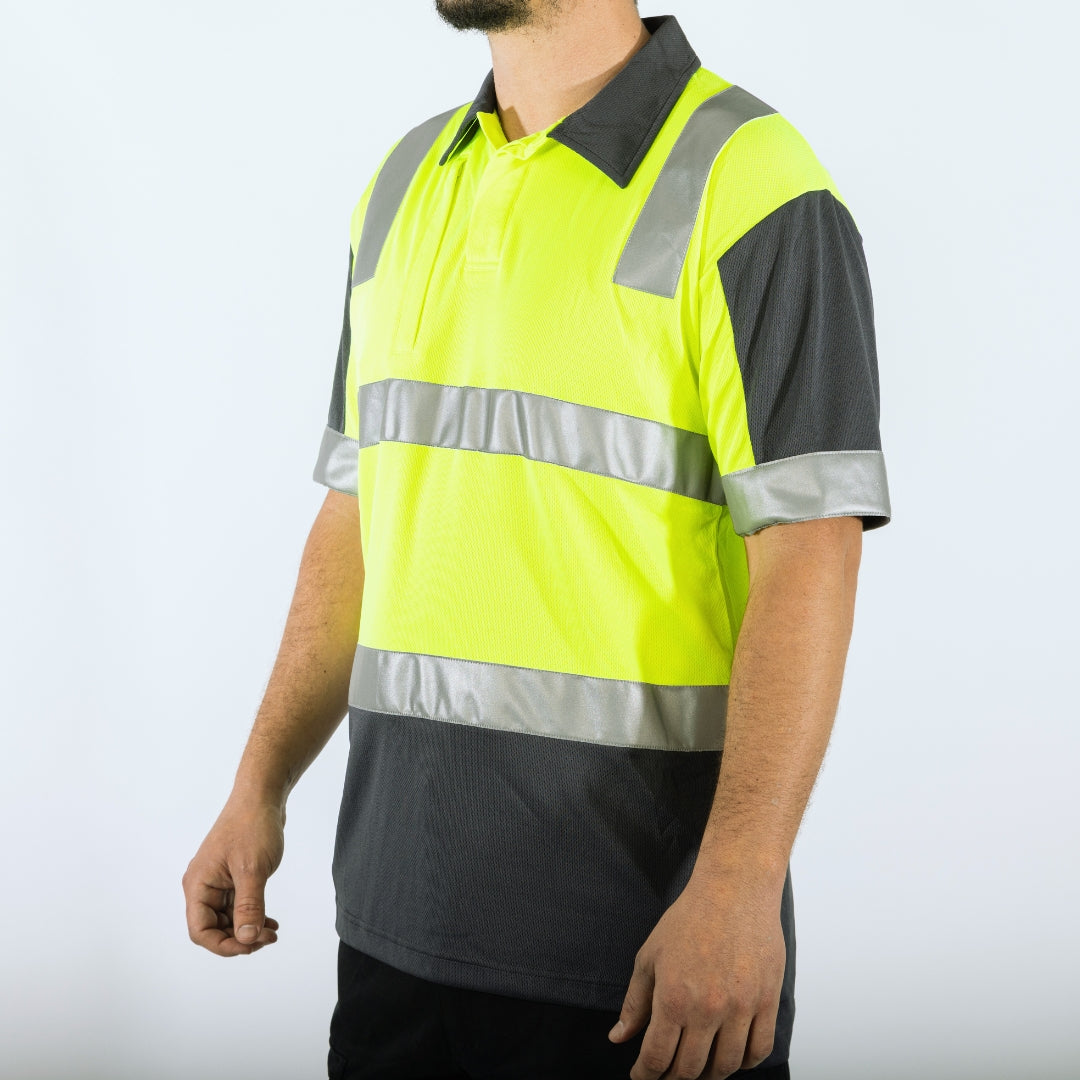 Overtime Short Sleeve Hi Vis Polo - Yellow